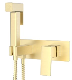 Гигиенический душ со смесителем Splenka S01.52.03 золотой сатин